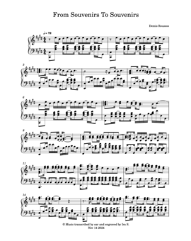 FROM SOUVENIRS TO SOUVENIRS (PIANO), изображение 1