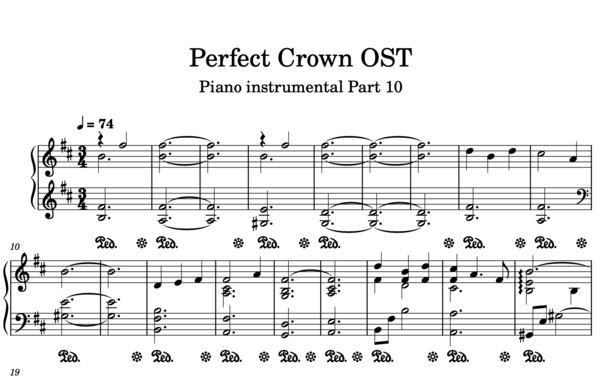 Perfect Crown OST Instrumental Piano